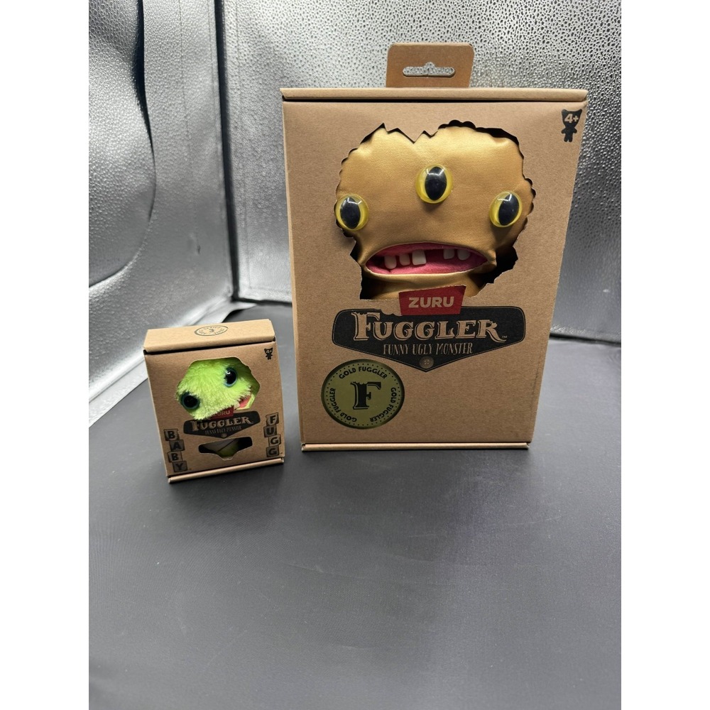 Zuru Fuggler Gold Edition Reek-O 9" Baby Fugg‎ Series 3 Green Shameless Goof Set